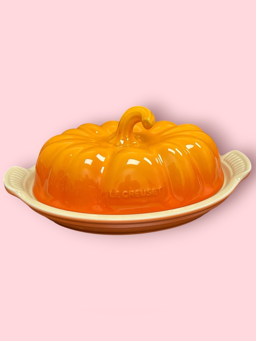Le Creuset Stoneware Pumpkin Butter Dish (Marronnier)